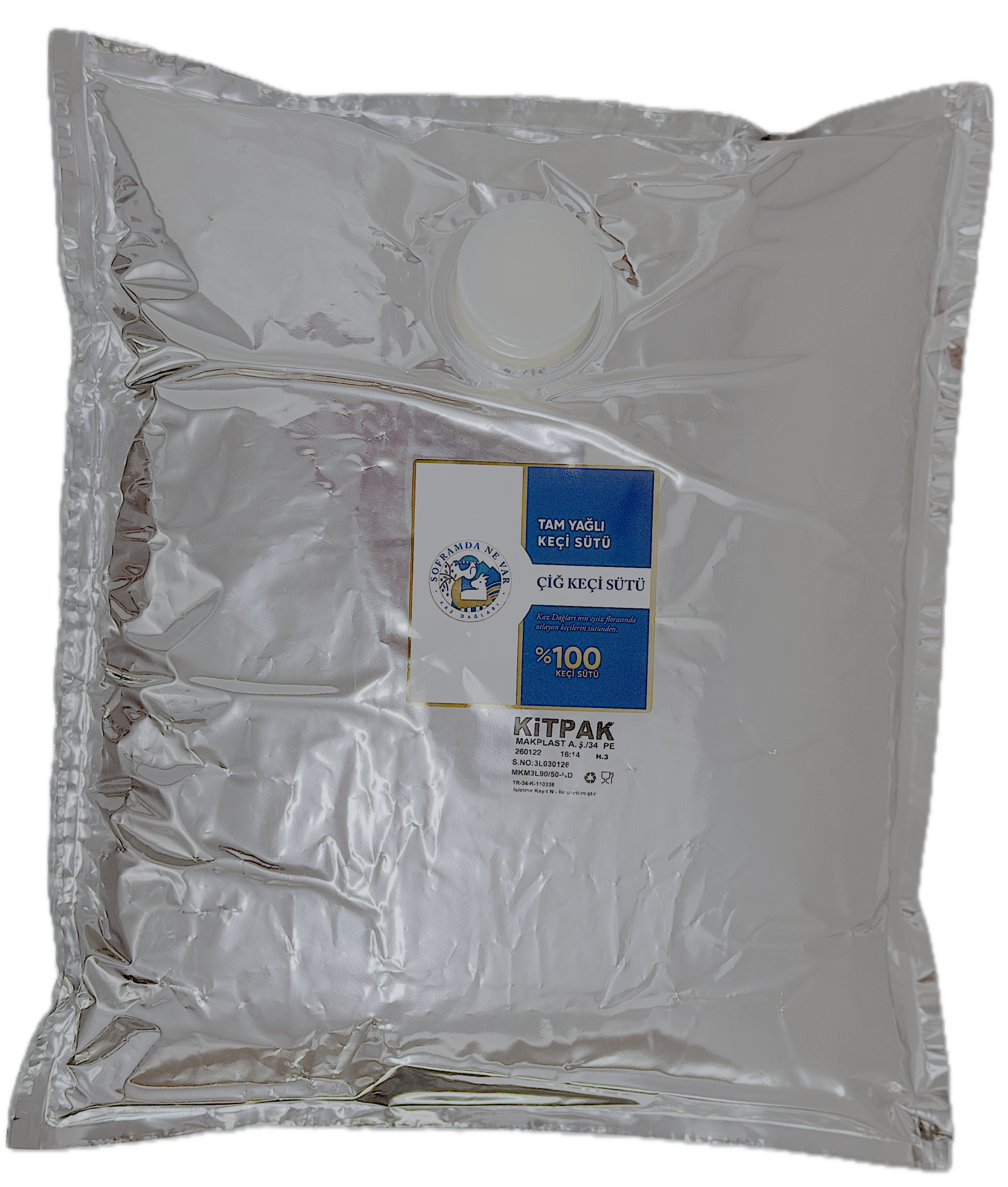 %100 Keçi Sütü 3 Litre